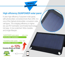 Load image into Gallery viewer, 28W Foldable Waterproof Fast Charging Solar Panel Charger Mobile Power Bank with 3 USB Ports