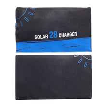 Load image into Gallery viewer, 28W Foldable Waterproof Fast Charging Solar Panel Charger Mobile Power Bank with 3 USB Ports